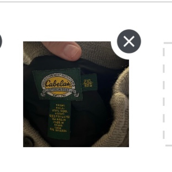 Vintage 90s Cabelas Wool Camouflage Sweater Jacket Swacket. - Picture 5 of 5